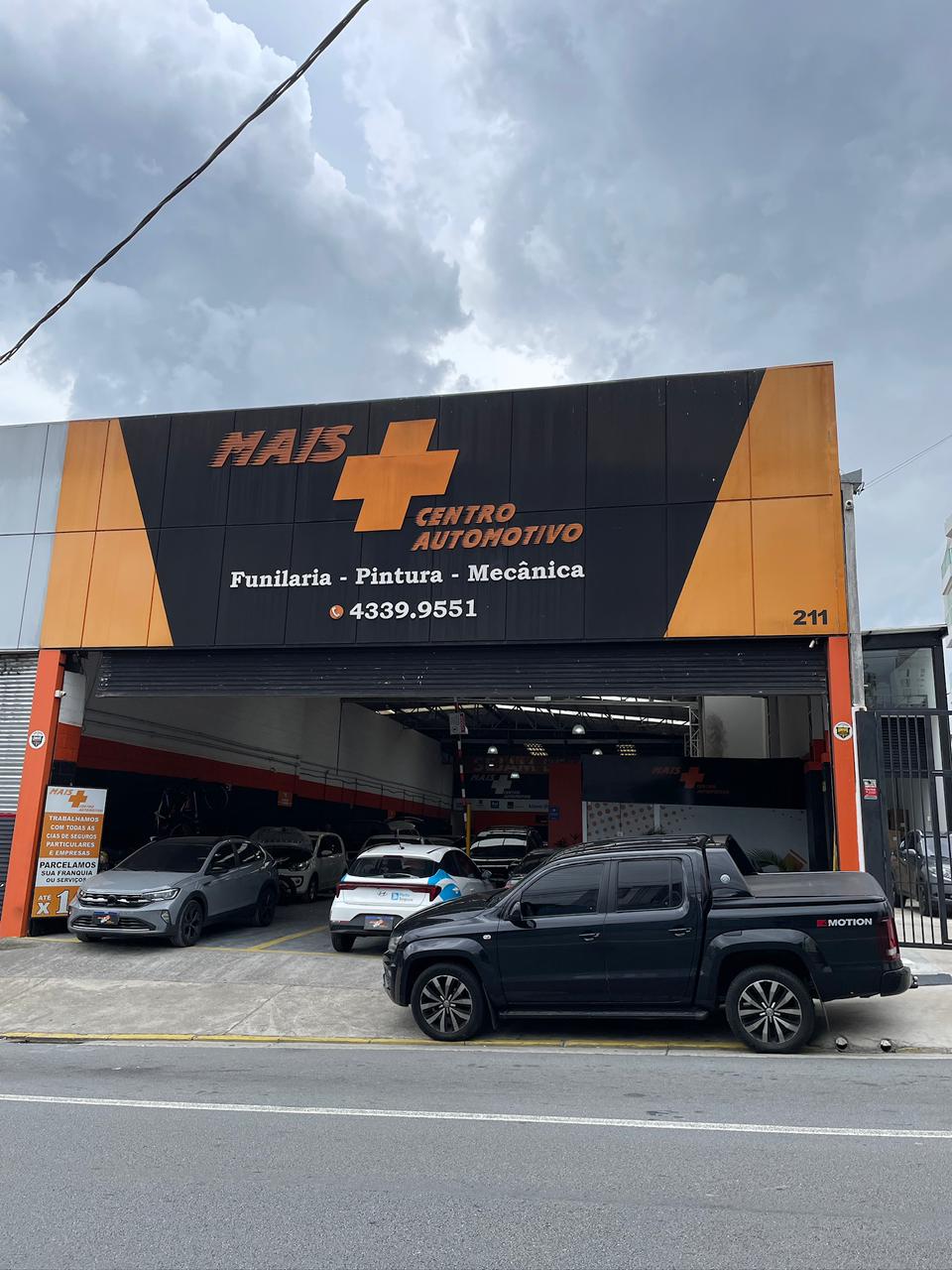 Fachada da Mais Centro Automotivo em São Bernardo do Campo